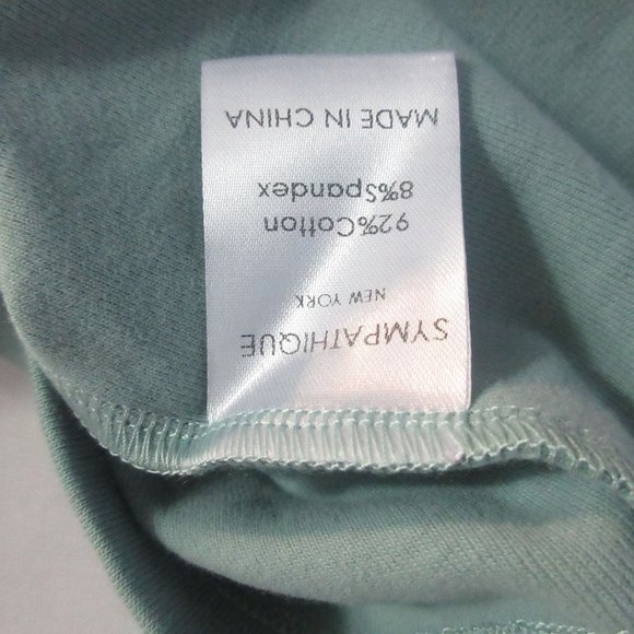 sympathique crop top Medium Gisela Tee aqua Long Sleeve women's M top NEW - Picture 6 of 6